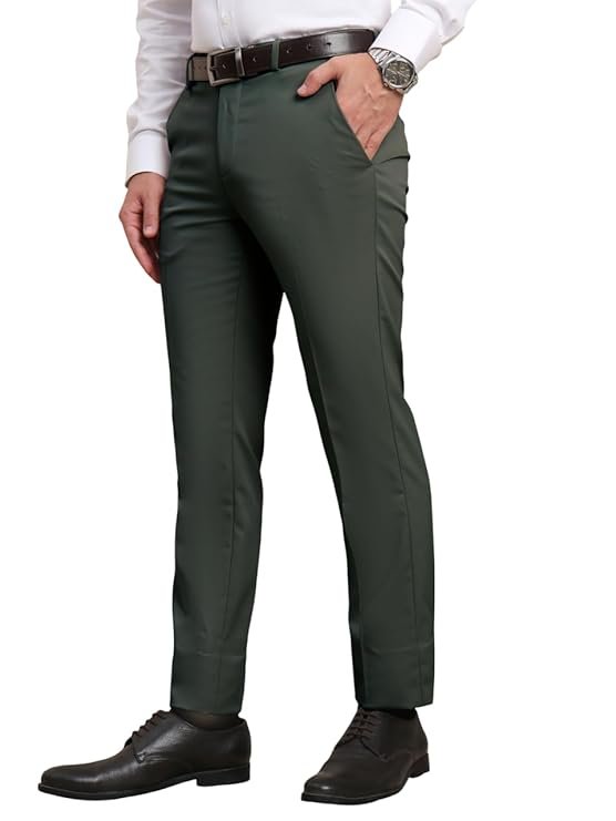 Men's Stretchable Formal Trouser, Black