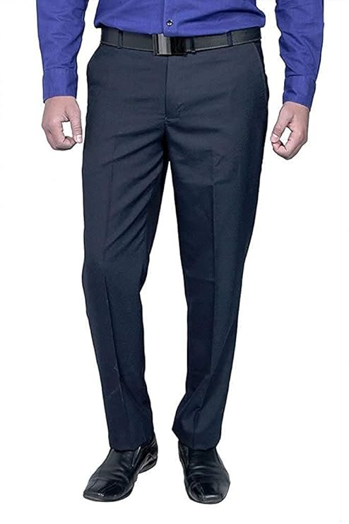 Men's Relaxed Fit Formal Trouser, Dark Grey