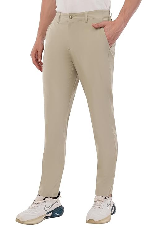Men's Stretchable Formal Pants, Beige