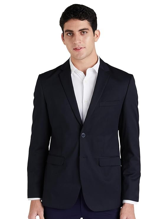 Men's Neo Slim Knit Textured Blazer, Navy
