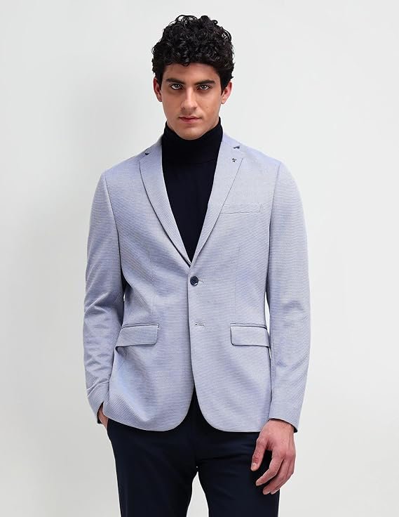 Men Business Casual Blazer, Navy